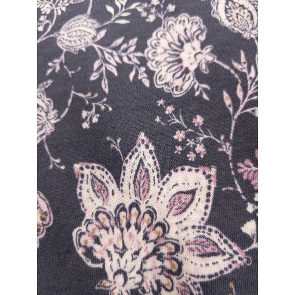 Pure Jill Ballet Sleeve Tunic Floral Print Cotton Blend Womens M - Picture 6 of 8